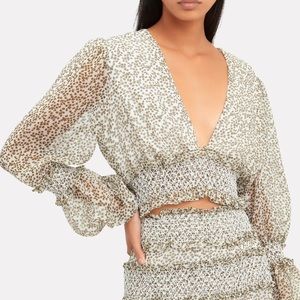 The East Order Behati V-Neck Crop Blouse